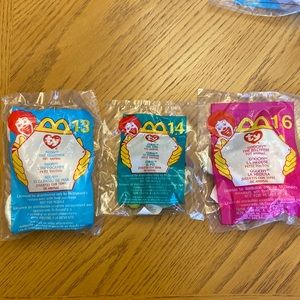 McDonald’s Ty beanie baby set up three sealed in bag excellent condition
